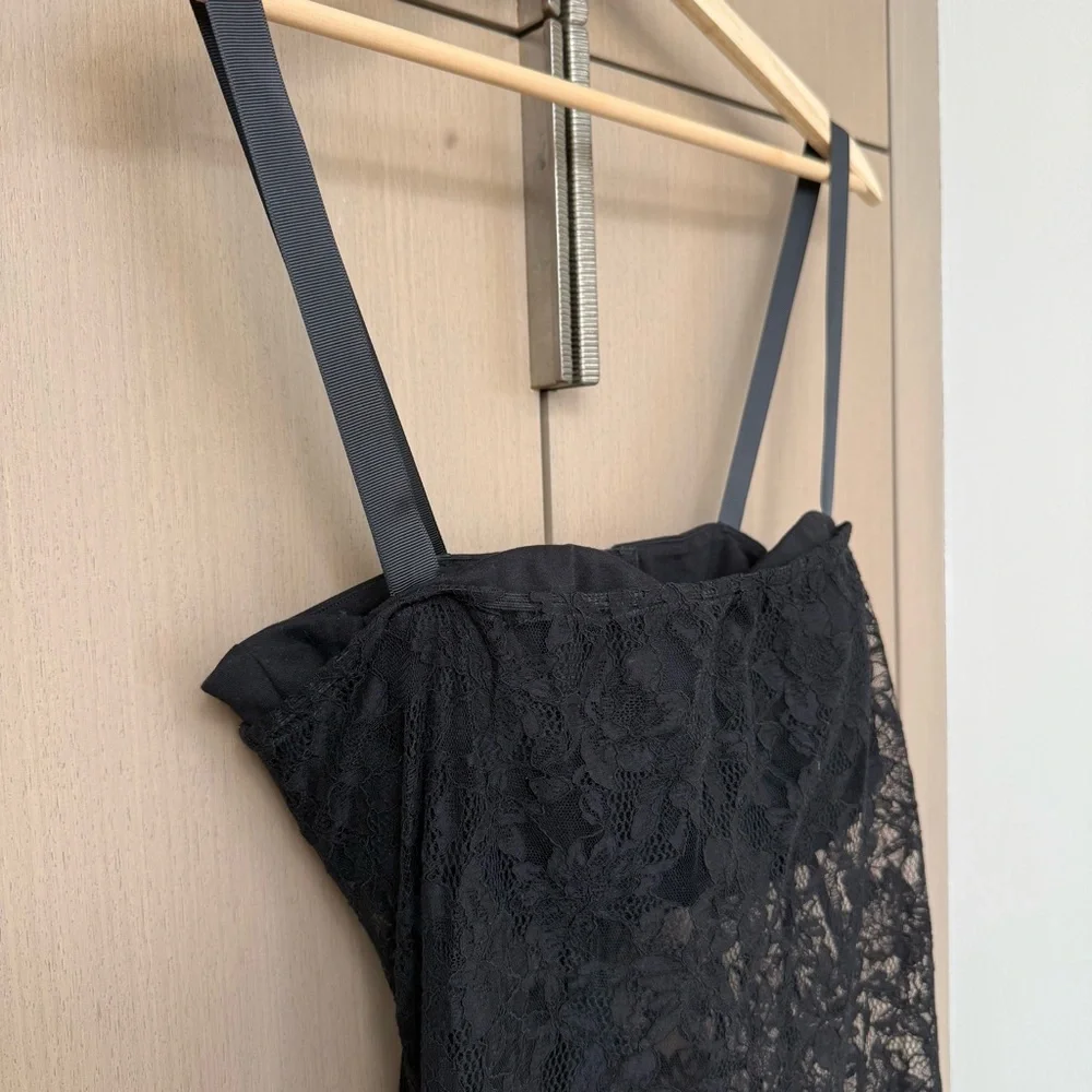 NEW!! Lovers + Friends Gracia Gown Black Lace Sheer Dress, L - Picture 10 of 12